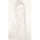 Прозрачная гелевая насадка с клиторальным отростком - 13 см. - Toyfa Basic - в Томске купить с доставкой Прозрачная гелевая насадка с клиторальным отростком - 13 см. - Toyfa Basic - в Томске купить с доставкой