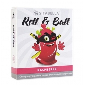 Стимулирующий презерватив-насадка Roll   Ball Raspberry - Sitabella - купить с доставкой в Томске