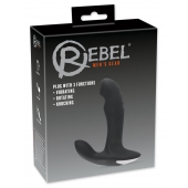 Черный вибромассажер простаты с функцией римминга Plug with Perineum Stimulator - 16,6 см. - Orion - в Томске купить с доставкой