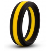 Черно-желтое силиконовое эрекционное кольцо Silicone Go Pro Cock Ring - Blush Novelties - в Томске купить с доставкой