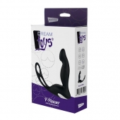 Черный вибромассажер простаты P-PLEASER W ERECTION ENHANCE - Dream Toys - в Томске купить с доставкой