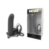 Черный страпон с вибратором Mojo Ghia - Seven Creations - купить с доставкой в Томске