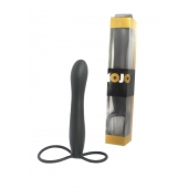 Черная насадка на пенис для двойной стимуляции Mojo BlackJack - 15 см. - Seven Creations - в Томске купить с доставкой