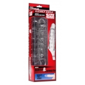 Прозразная закрытая насадка на пенис с поддержкой мошонки Clearly Ample Penis Enhancer - 22 см. - XR Brands - в Томске купить с доставкой