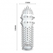 Закрытая прозрачная насадка Crystal sleeve - 14,2 см. - Erowoman-Eroman - в Томске купить с доставкой