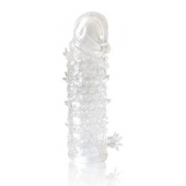 Закрытая прозрачная рельефная насадка Crystal sleeve - 13 см. - Erowoman-Eroman - в Томске купить с доставкой