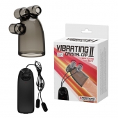 Дымчатая насадка-мастурбатор с вибрацией Vibrating Crystal Cap II - Baile - в Томске купить с доставкой