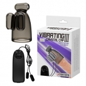 Дымчатая насадка-мастурбатор с вибрацией Vibrating Crystal Cap III - Baile - в Томске купить с доставкой
