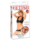 Черный податливый страпон Posable Partner Strap-On - 17,8 см. - Pipedream - купить с доставкой в Томске