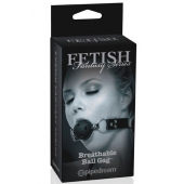 Черный кляп с дырочками Breathable Ball Gag - Pipedream - купить с доставкой в Томске