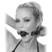 Черный кляп с дырочками Breathable Ball Gag - Pipedream - купить с доставкой в Томске