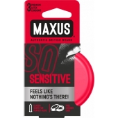 Ультратонкие презервативы в железном кейсе MAXUS Sensitive - 3 шт. - Maxus - купить с доставкой в Томске