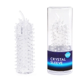 Закрытая рельефная насадка Crystal sleeve с усиками - 12 см. - Erowoman-Eroman - в Томске купить с доставкой