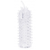 Закрытая рельефная насадка Crystal sleeve с усиками - 12 см. - Erowoman-Eroman - в Томске купить с доставкой