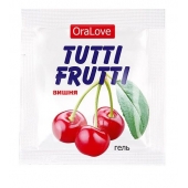 Пробник гель-смазки Tutti-frutti с вишнёвым вкусом - 4 гр. - Биоритм - купить с доставкой в Томске