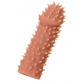 Телесная реалистичная насадка KOKOS Extreme Sleeve 07 с дополнительной стимуляцией - 12,7 см. - KOKOS - в Томске купить с доставкой