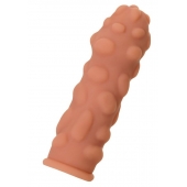 Телесная реалистичная насадка KOKOS Extreme Sleeve 11 с дополнительной стимуляцией - 12,7 см. - KOKOS - в Томске купить с доставкой