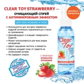 Очищающий спрей для игрушек CLEAR TOY Strawberry - 100 мл. - Биоритм - купить с доставкой в Томске