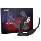 Черная анальная пробка NEXUS SIMUL8 с фиксацией на теле кольцами - Nexus Range - в Томске купить с доставкой