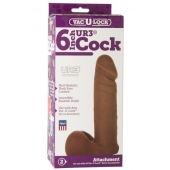 Насадка-мулат для трусиков Vac-U-Lock 6  ULTRASKYN Cock - 17,3 см. - Doc Johnson - купить с доставкой в Томске