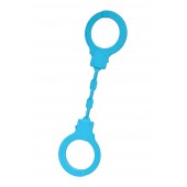 Голубые силиконовые наручники A-Toys без ключа - A-toys - купить с доставкой в Томске