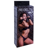 Черные кожаные наручники Naila - Rebelts - купить с доставкой в Томске