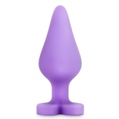 Фиолетовая анальная пробка Naughty Candy Heart Do Me Now - 8,9 см. - Blush Novelties - купить с доставкой в Томске