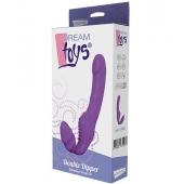 Фиолетовый безремневой вибрострапон DOUBLE DIPPER - Dream Toys - купить с доставкой в Томске