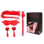 Пикантный набор БДСМ из 4 предметов в красном цвете - Notabu - купить с доставкой в Томске