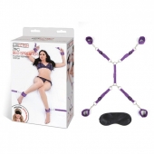 Фиолетовый набор фиксаций на кровати Classic Bedspreader - Lux Fetish - купить с доставкой в Томске