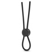 Черное силиконовое лассо на пенис SILICONE LOOP COCK RING - Blush Novelties - в Томске купить с доставкой