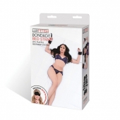 Чёрные манжеты для фиксации на кровати Bondage Bed Strap - Lux Fetish - купить с доставкой в Томске