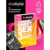 Презервативы для орального секса DOMINO Sweet Sex с ароматом манго - 3 шт. - Domino - купить с доставкой в Томске