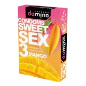 Презервативы для орального секса DOMINO Sweet Sex с ароматом манго - 3 шт. - Domino - купить с доставкой в Томске
