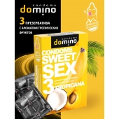 Презервативы для орального секса DOMINO Sweet Sex с ароматом тропических фруктов - 3 шт. - Domino - купить с доставкой в Томске