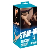Силиконовый полый страпон на ремнях Silicone Strap-on - 16 см. - Orion - купить с доставкой в Томске