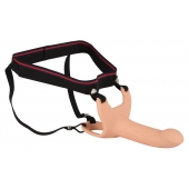 Силиконовый полый страпон на ремнях Silicone Strap-on - 16 см. - Orion - купить с доставкой в Томске