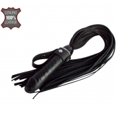 Черная плеть  Ковбой  с ручкой-фаллосом - 55 см. - Sitabella - купить с доставкой в Томске