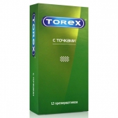 Текстурированные презервативы Torex  С точками  - 12 шт. - Torex - купить с доставкой в Томске