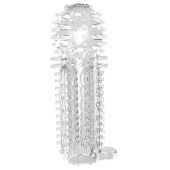 Закрытая прозрачная насадка на пенис с шипиками Nubby Sleeve - 14,5 см. - Chisa - в Томске купить с доставкой