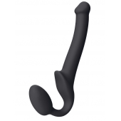 Черный безремневой страпон Silicone Bendable Strap-On S - Strap-on-me - купить с доставкой в Томске