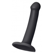 Черный фаллос на присоске Silicone Bendable Dildo S - 17 см. - Strap-on-me - купить с доставкой в Томске