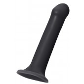 Черный фаллос на присоске Silicone Bendable Dildo L - 19 см. - Strap-on-me - купить с доставкой в Томске