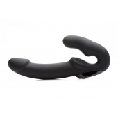 Черный безремневой страпон Urge Silicone Strap On с пультом ДУ - 24 см. - XR Brands - купить с доставкой в Томске