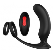 Черный массажер простаты REMOTE P-PLEASER - Dream Toys - в Томске купить с доставкой