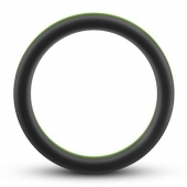 Черно-зеленое эрекционное кольцо Silicone Go Pro Cock Ring - Blush Novelties - в Томске купить с доставкой