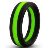 Черно-зеленое эрекционное кольцо Silicone Go Pro Cock Ring - Blush Novelties - в Томске купить с доставкой