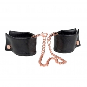 Черные мягкие наручники Entice French Cuffs с цепью - California Exotic Novelties - купить с доставкой в Томске