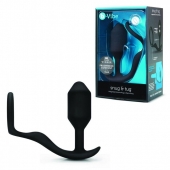Черное эрекционное кольцо с анальным плагом Snug   Tug - b-Vibe - в Томске купить с доставкой