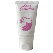 Лубрикант на водной основе с ароматом малины Love Protection Raspberry - 50 мл. - Lola Games - купить с доставкой в Томске